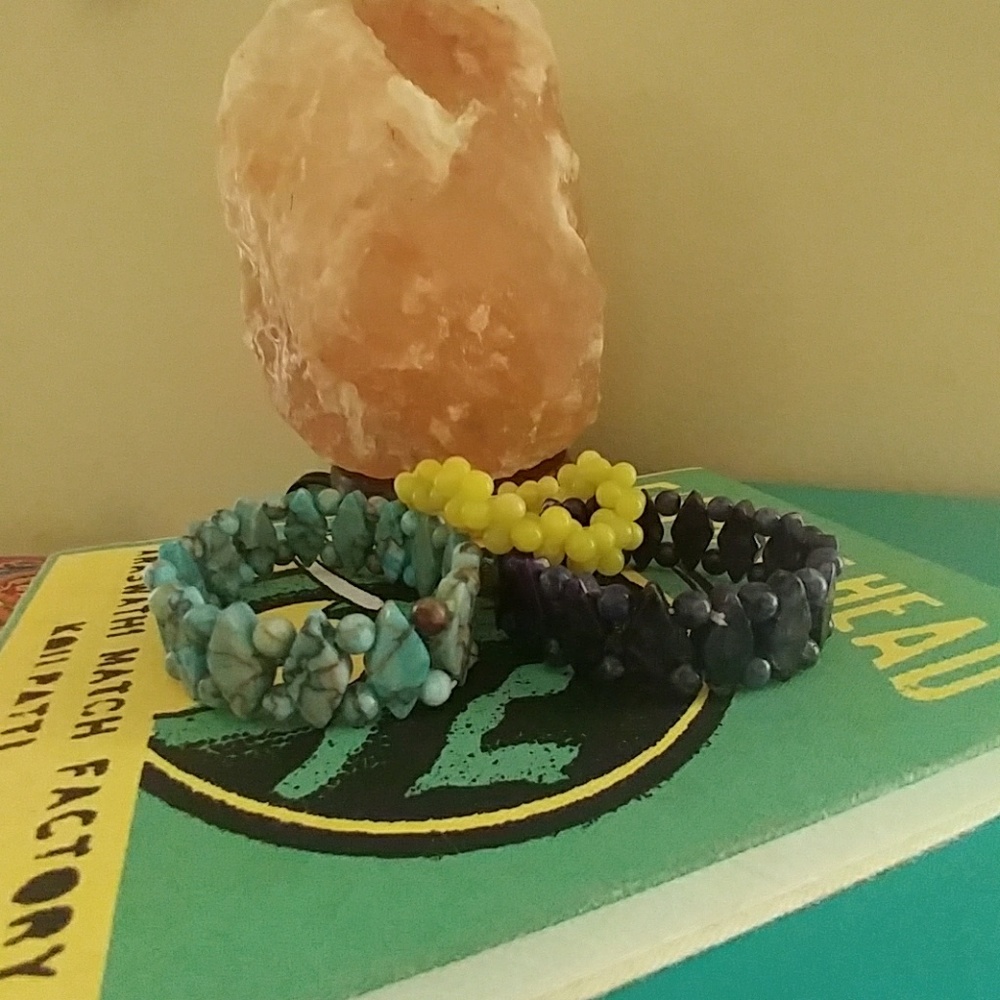 Bundle of Stone bracelets turquoise sodalite euc